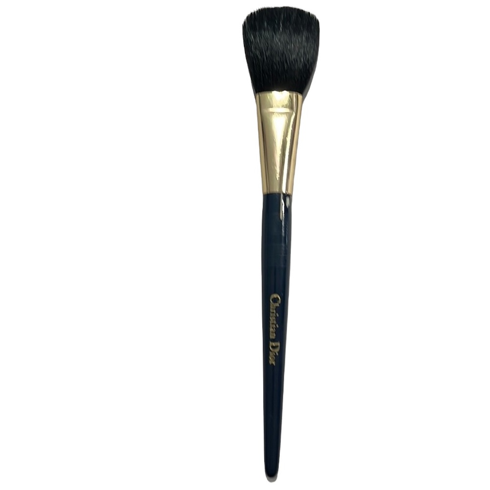 Christian Dior Artist Makeup Powder Brush Blue Handle Gold letters 2002 Vtg